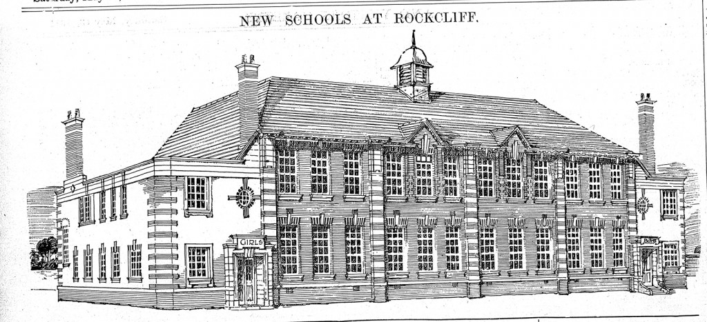 Architect's drawing of the school, 1909.